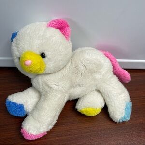 Vintage Kitty Cat Vintage Rare OOAK Plush No Tush Tag Pastel Colors Unbranded